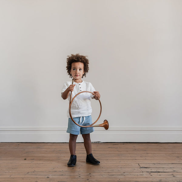 Lupine and Luna Ember Linen Tee - Ivory