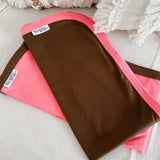 MilkMe Organic Cotton Swaddle Blanket - Pink Chocolate