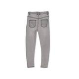 Milky Grey Stitch Denim Jean