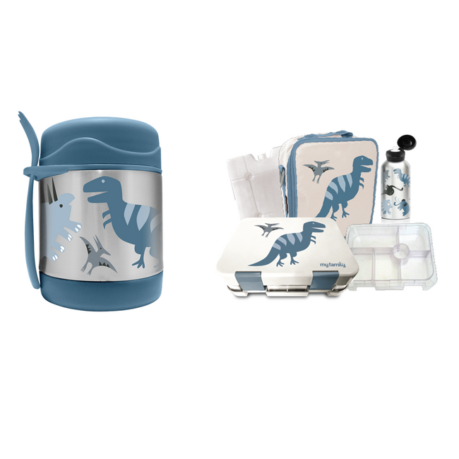 My Family Stainless Steel Food Jar - Dino T-Rex