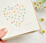 Nurturing Nature Cards - Floral Heart Plantable Greeting Card
