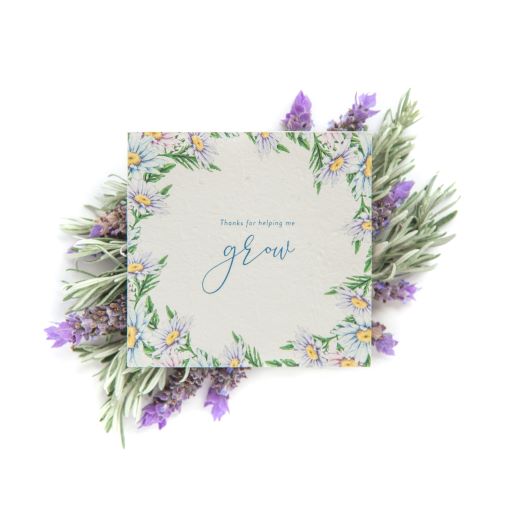 Nurturing Nature Cards - Thanks For Helping Me Grow Plantable Gift Card