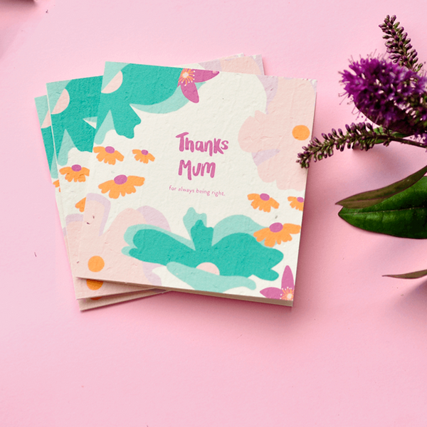Nurturing Nature Cards - Thanks Mum Plantable Greeting Card