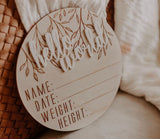 Hello Fern Birth Announcement Disc - Hello World