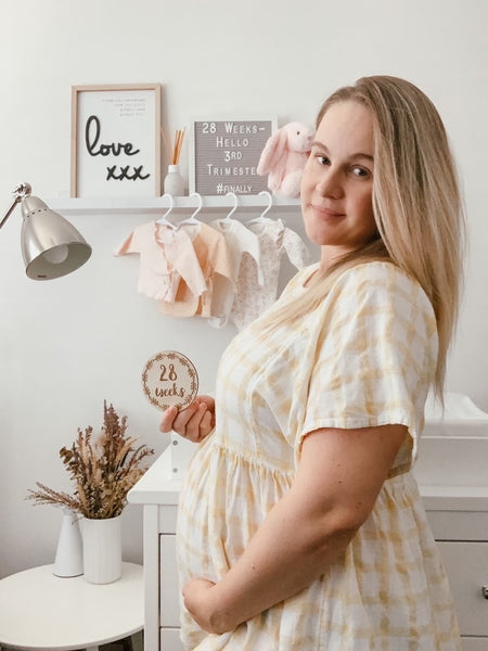 Hello Fern Wooden Pregnancy Milestone Disc Set - Wreath