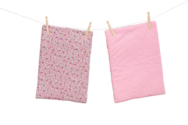 Poppie Toys - Duvet and Pillow Set - Meadow and Pink