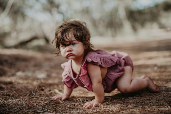 Ruffets and Co Pepper Romper - Cameo Pink