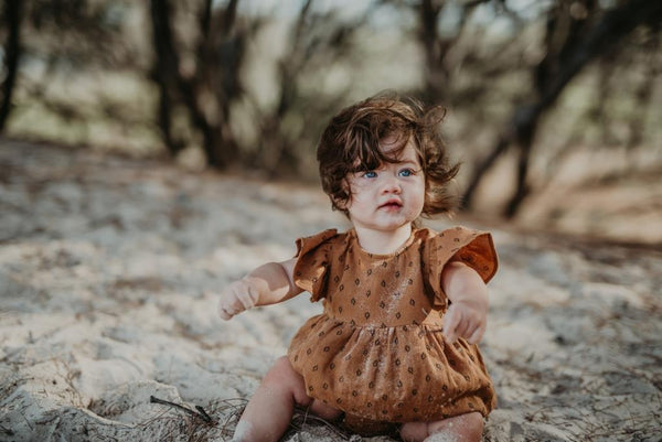 Ruffets and Co Willow Romper - Sugar