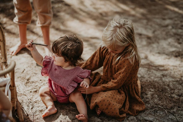 Ruffets and Co Pepper Romper - Cameo Pink