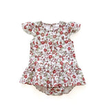 Ruffets and Co Grace Ruffle Romper - Christmas