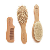 Shellamy Baby - Wooden Baby Hairbrush and Comb Set