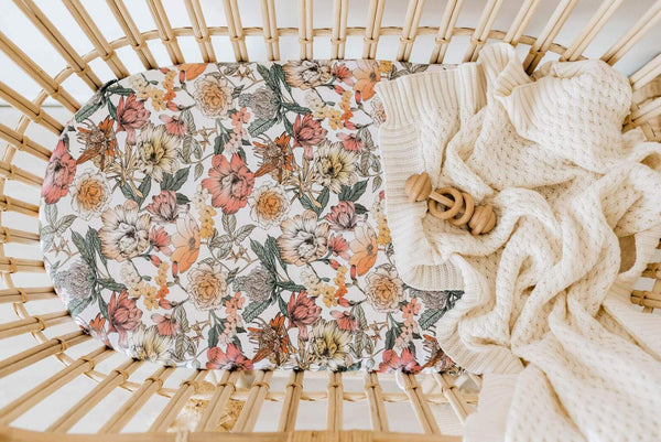 Snuggle Hunny Fitted Bassinet Sheet - Australiana