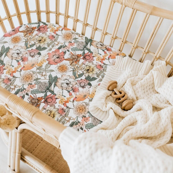 Snuggle Hunny Fitted Bassinet Sheet - Australiana
