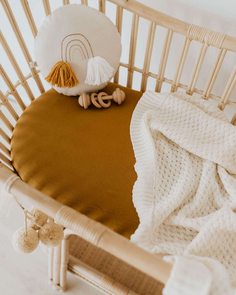 Snuggle Hunny Fitted Bassinet Sheet - Bronze