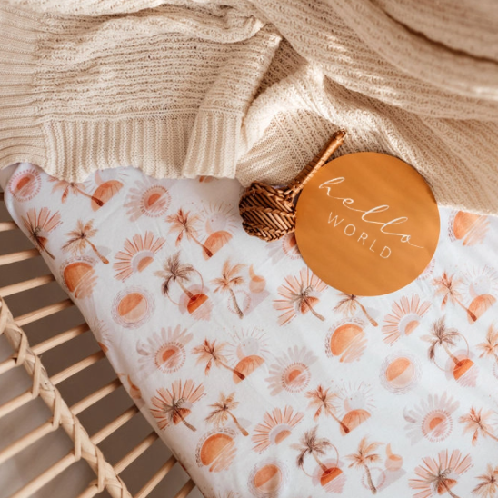 Snuggle Hunny Fitted Bassinet Sheet - Paradise
