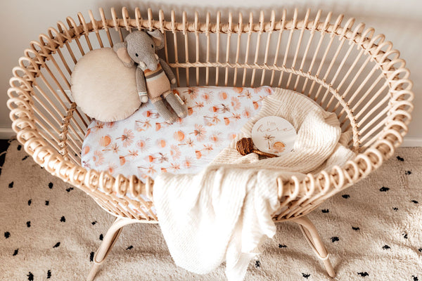 Snuggle Hunny Fitted Bassinet Sheet - Paradise