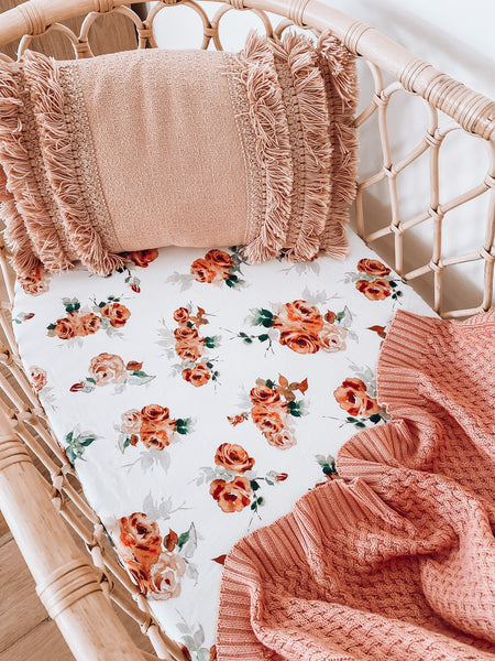 Snuggle Hunny Fitted Bassinet Sheet - Rosebud