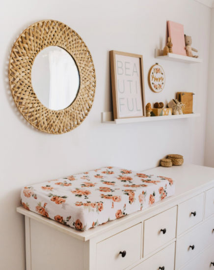 Snuggle Hunny Fitted Bassinet Sheet - Rosebud