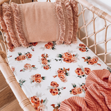 Snuggle Hunny Fitted Bassinet Sheet - Rosebud