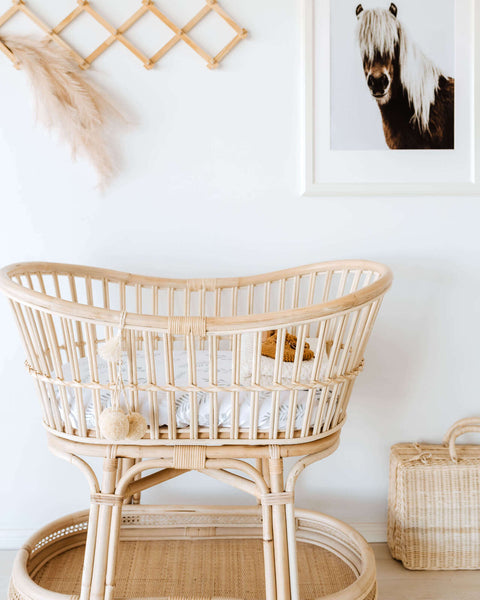 Snuggle Hunny Fitted Bassinet Sheet - Wild Fern