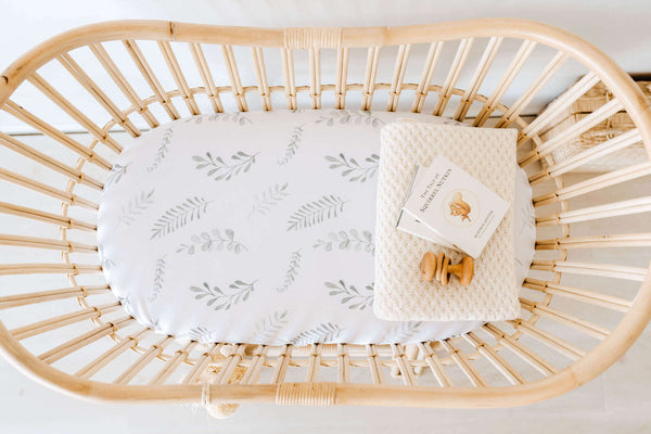 Snuggle Hunny Fitted Bassinet Sheet - Wild Fern