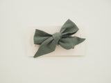 Snuggle Hunny Bow Pre-Tied Headband Wrap - Dusty Olive