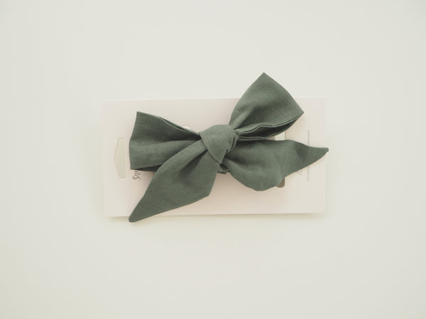Snuggle Hunny Bow Pre-Tied Headband Wrap - Dusty Olive