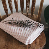 Snuggle Hunny Diamond Knit Blanket - Blush Pink