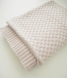 Snuggle Hunny Diamond Knit Blanket - Warm Grey