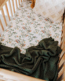 Snuggle Hunny Diamond Knit Blanket - Olive