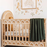 Snuggle Hunny Diamond Knit Blanket - Olive