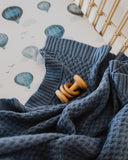 Snuggle Hunny Diamond Knit Blanket - River
