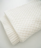 Snuggle Hunny Diamond Knit Blanket - White