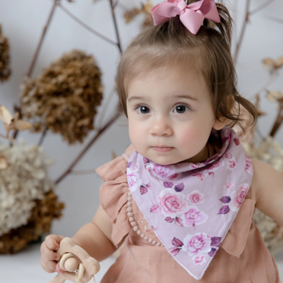 Snuggle Hunny Bandana Dribble Bib - Blossom