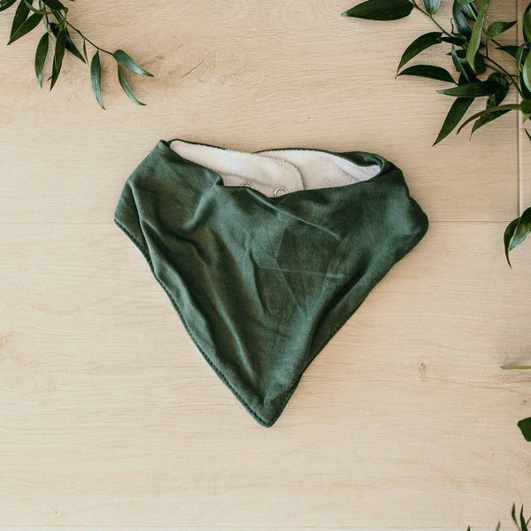 Snuggle Hunny Bandana Dribble Bib - Olive