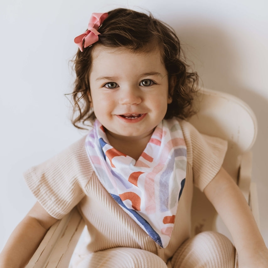 Snuggle Hunny Bandana Dribble Bib - Rainbow Baby