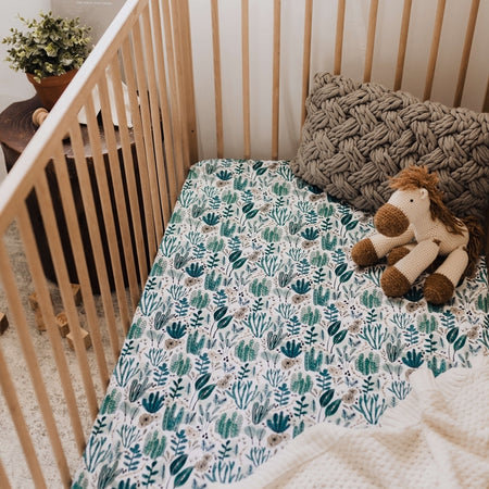 Snuggle Hunny Fitted Cot Sheet - Wanderlust