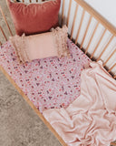 Snuggle Hunny Fitted Cot Sheet - Blossom