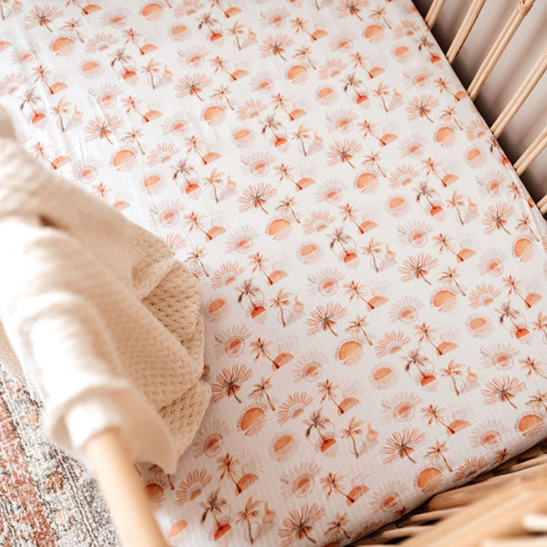 Snuggle Hunny Fitted Cot Sheet - Paradise