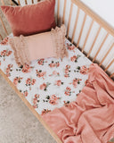 Snuggle Hunny Fitted Cot Sheet - Rosebud