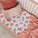 Snuggle Hunny Fitted Cot Sheet - Rosebud