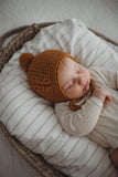 Snuggle Hunny Merino Wool Bonnet and Booties - Bronze