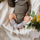 Snuggle Hunny Merino Wool Bonnet and Booties - Grey