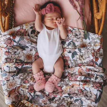 Snuggle Hunny Organic Muslin Wrap - Blossom