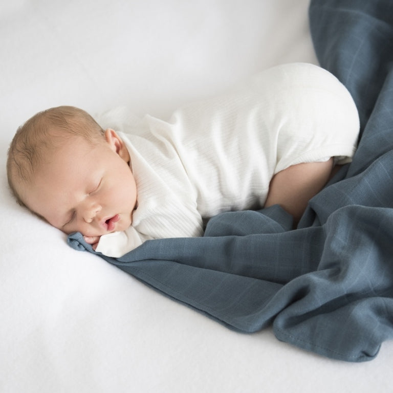 Snuggle Hunny Organic Muslin Wrap - Azure