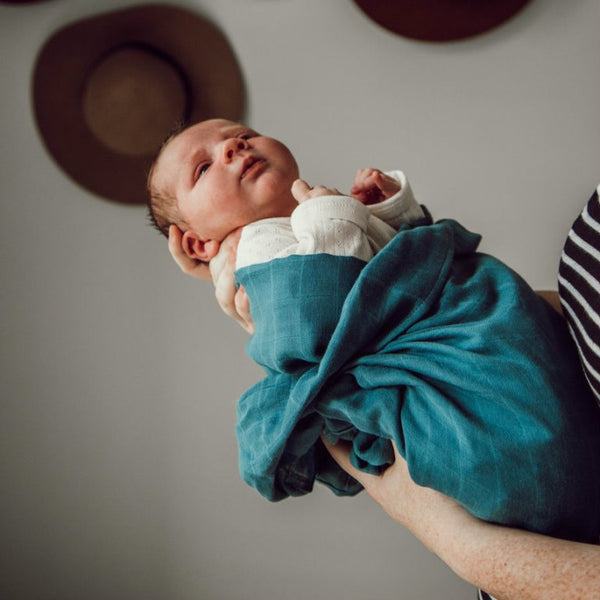 Snuggle Hunny Organic Muslin Wrap - Azure