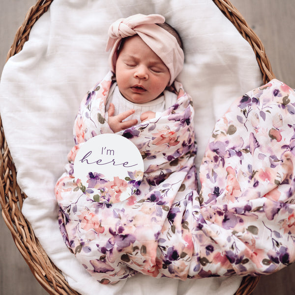 Snuggle Hunny Organic Muslin Wrap - Blushing Beauty