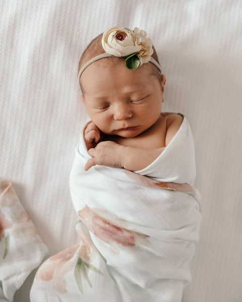 Snuggle Hunny Organic Muslin Wrap - Sorbet Bloom