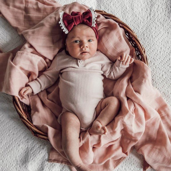 Snuggle Hunny Organic Muslin Wrap - Musk Pink