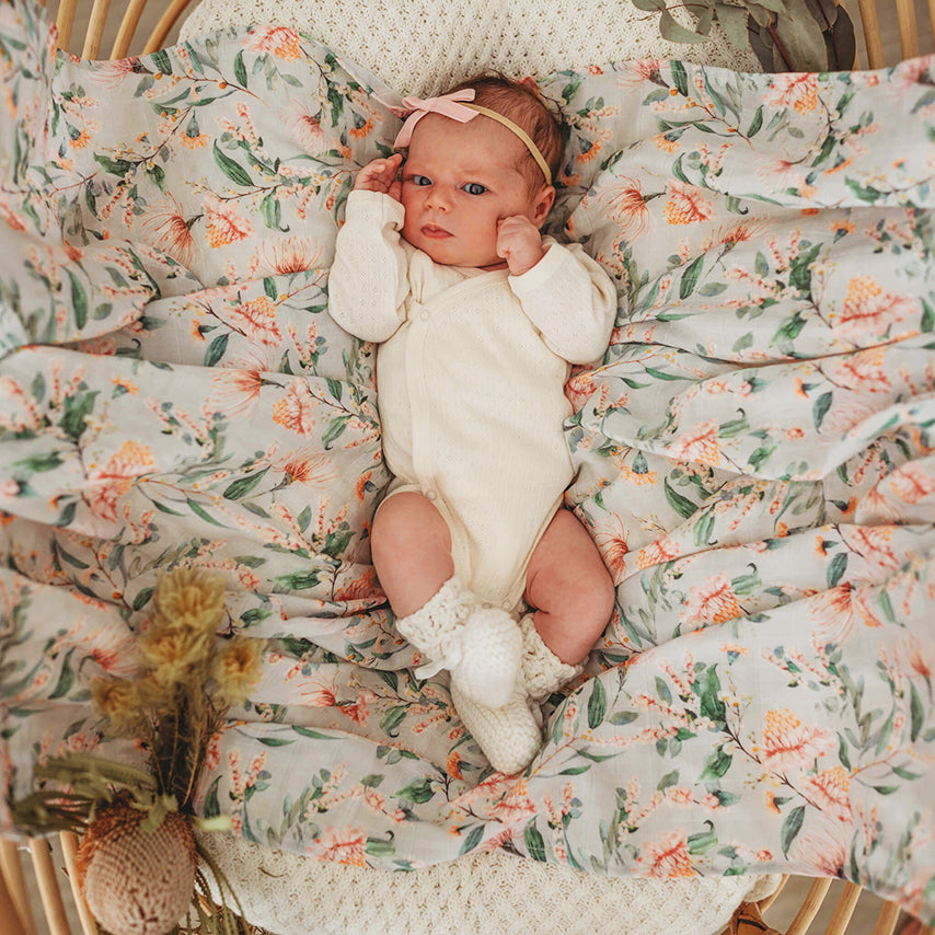 Snuggle Hunny Organic Muslin Wrap - Wattle